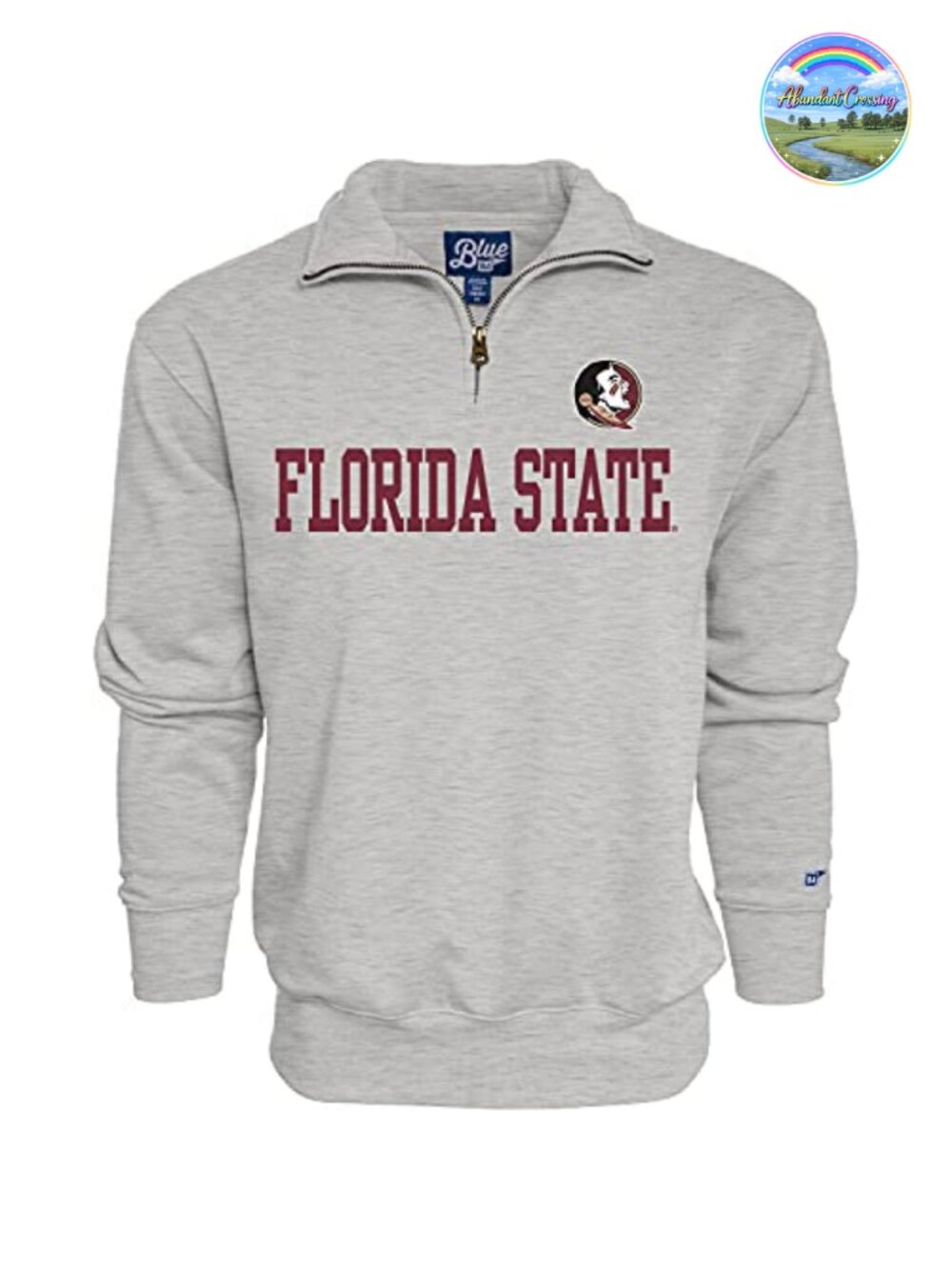 Florida State Seminoles Men's Quarter Zip Sweatshirt Long Sleeve Cotton